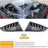 For Ford Mustang 2015- Car Rear Louver Window Side Shutter Cover Trim Sticker Vent Scoop ABS Carbon Fiber Black Accessories