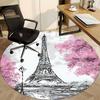 1pc Eiffel Tower, Paris Office Round Rug, Carpet for Office, Gaming, Lightweight Round Floor Mat yy260205023