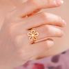 My Shape Flower Rings for Women Girls Stainless Steel Daisy Finger Rings Wedding Engagement Birthday Elegant Jewelry Female Gift