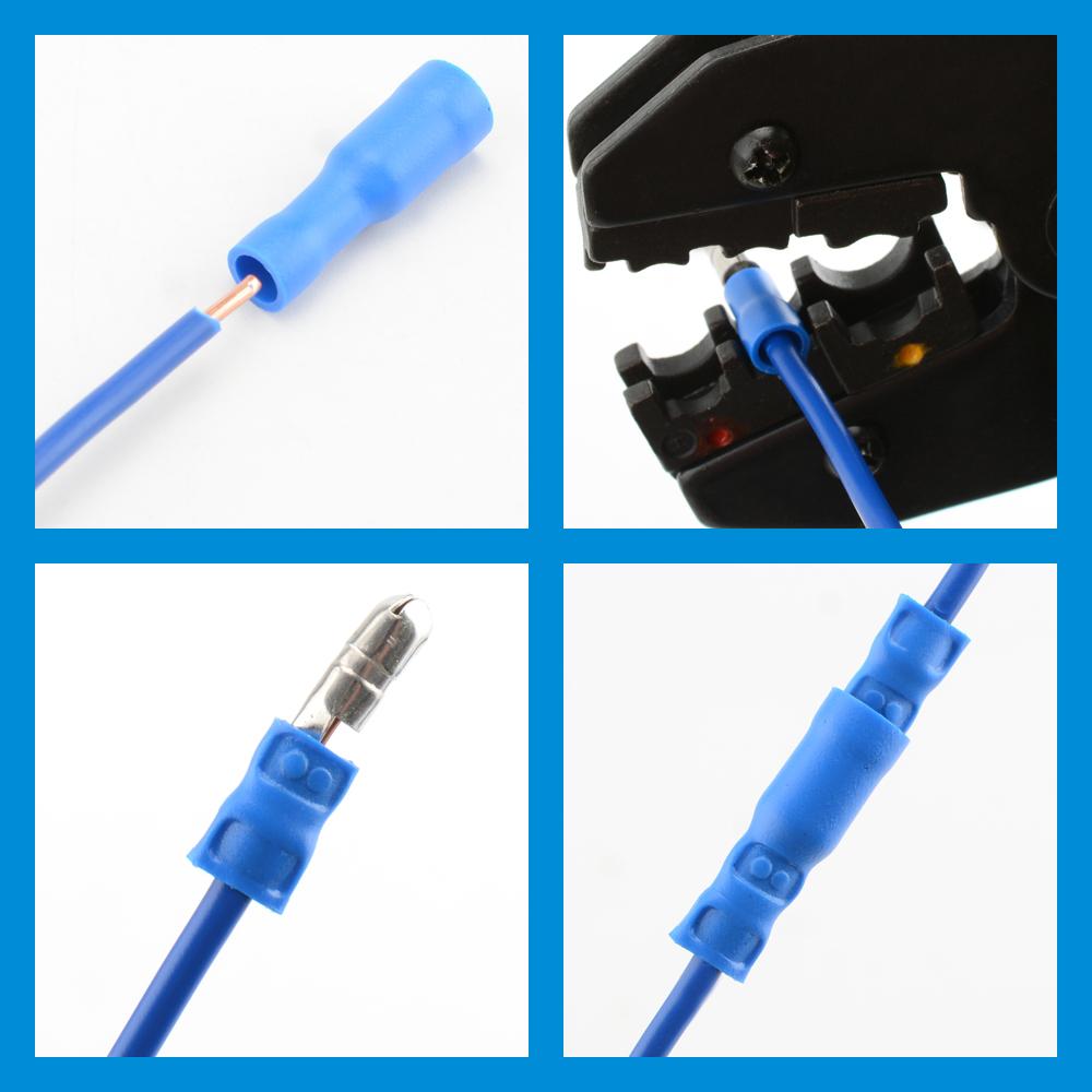 50pair 100pcs Crimp Terminal Electric Quick Splice Wire Terminals Connector Crimp Bullet terminal for 22~10AWG Audio Wiring