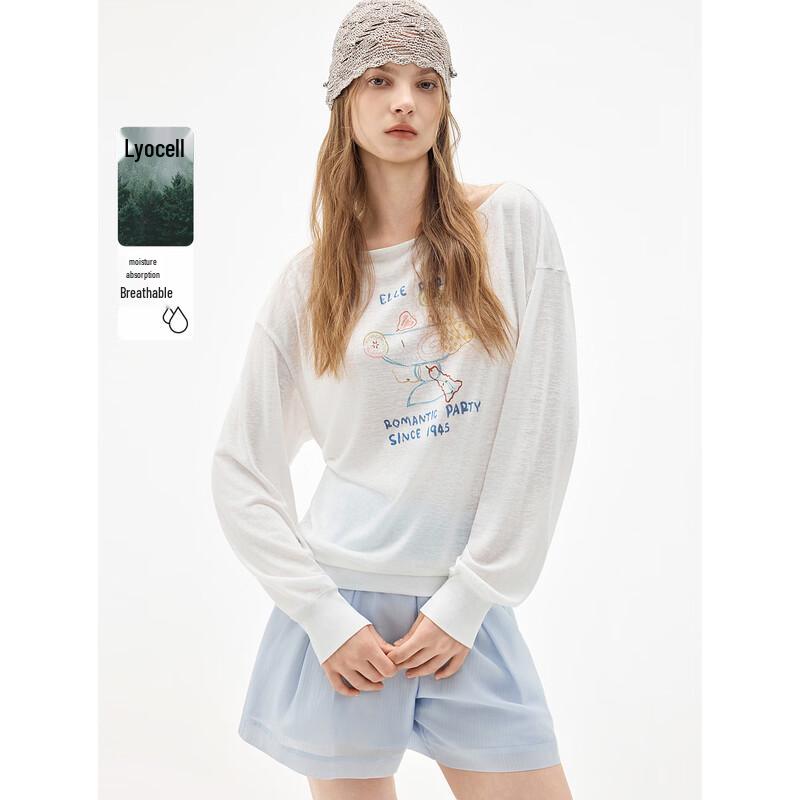 ELLE Women s Lyocell Printed Long Sleeve T-Shirt XL