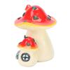 Mushroom House Statue with Door Window Decor Cartoon Resin Miniature Sculpture for Home Garden Decoration