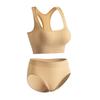 Plus Size Women's Sports Yoga Bra & Brief Set - Sexy, Wireless, Beautiful Back Design