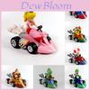 Gifts Super Mario Kart Princess Peach Pull Back Figure Car Pvc Toy Collection With Dismantlable Limbs