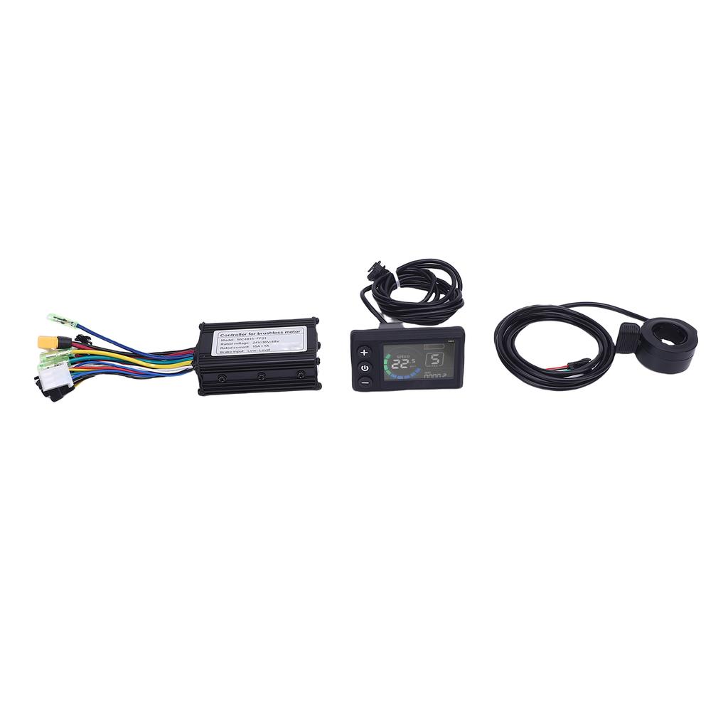 LCD Instrument and Controller Kit 36V 48V 15A 3 Mode Controller with LCD Display 130X Throttle Grip 