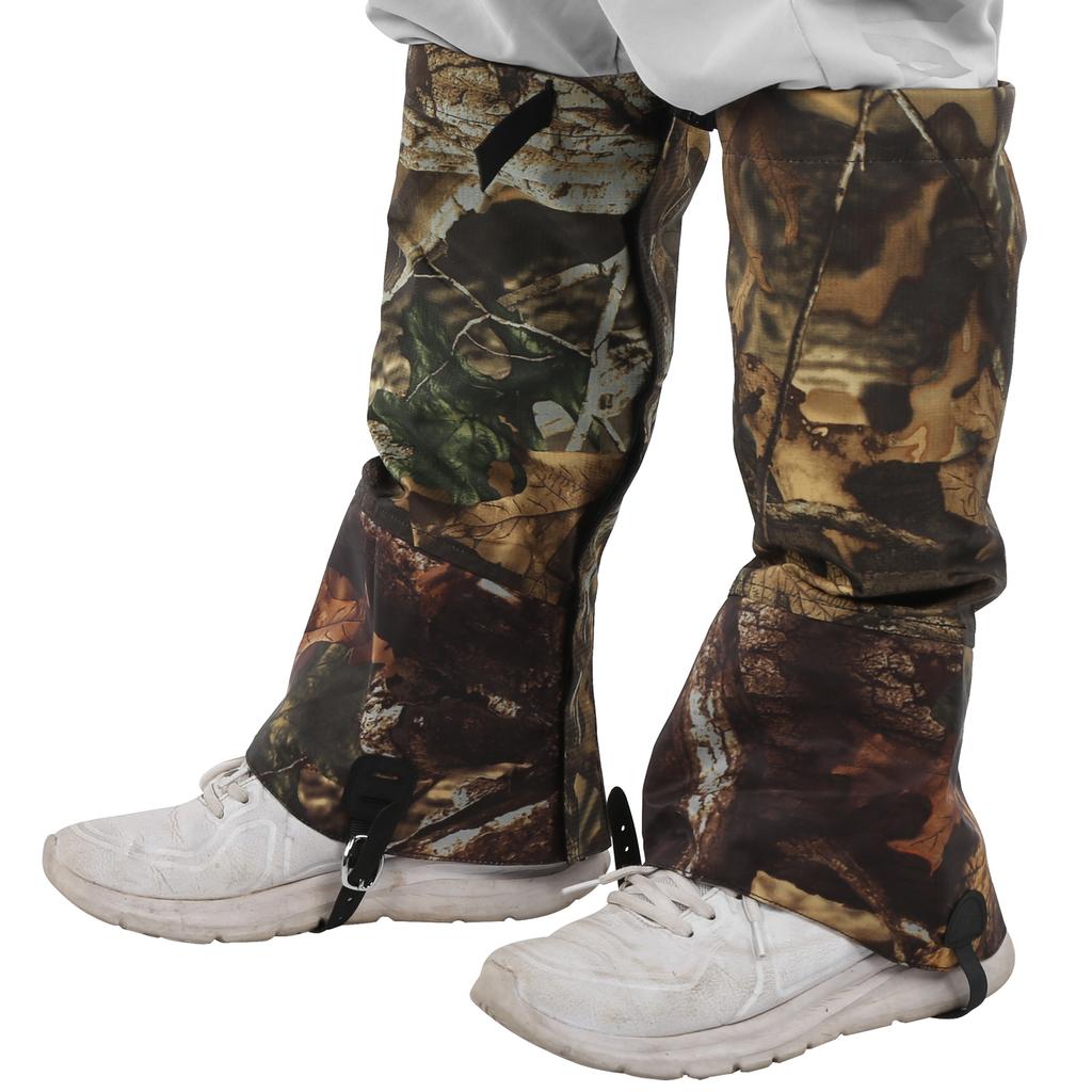 Sada 2 ks Venkovní vodotěsné návleky na boty do sněhu Camouflage Vysoké kryty na nohy pro kempování Sušené listy Camouflage (XL)