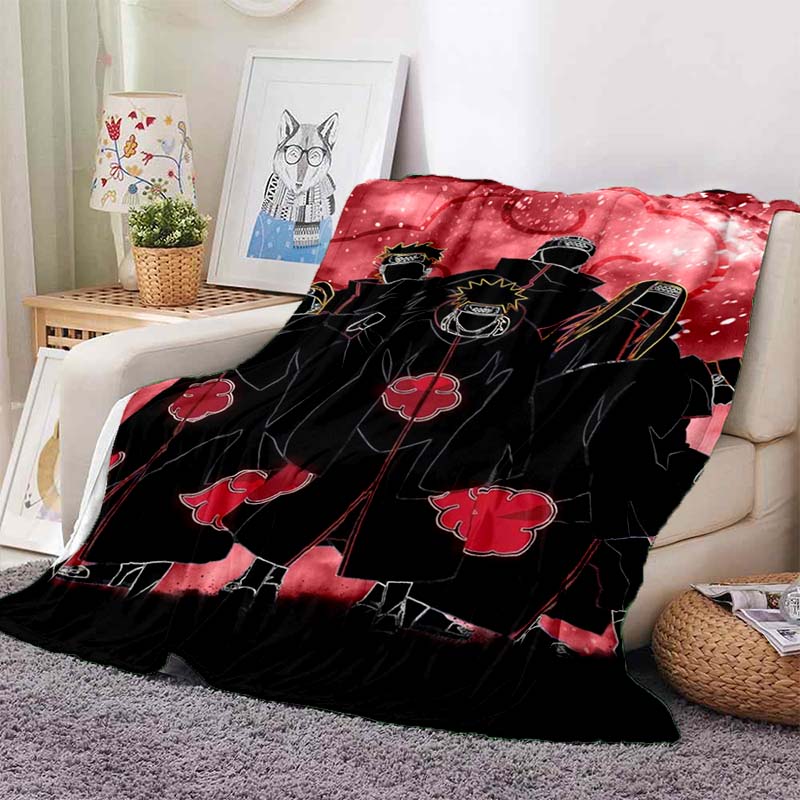 NARUTOUzumaki Naruto anime print blanket, warm and comfortable flannel blanket, suitable for bedrooms, sofas, beds, chairs, picn