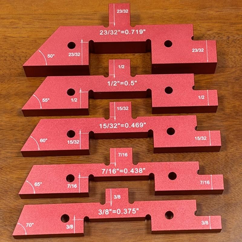 Router Table Setup Bar Set, 7pcs Setups Blocks Height Gauge Set for Router Table Cutter Accessories & Angle Woodworking