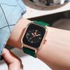 Literarisches Quadrat Xiaoxiangfeng Leuchtendes Quarz-Armbanduhr, Modische Farbe Kleines Quadratische Uhr, Paar-Uhr für Schüler und Schülerinnen