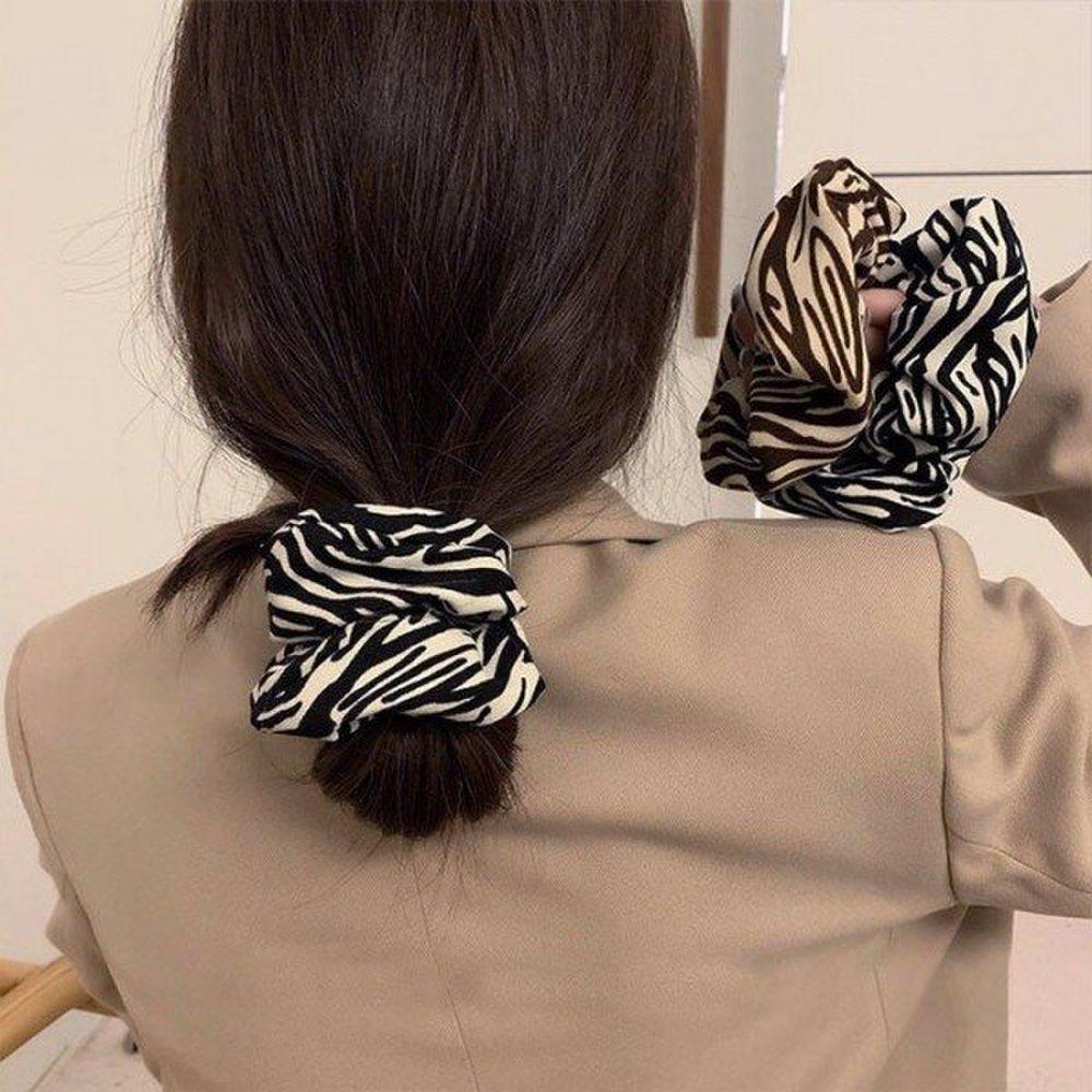 

Мно Гопчанг резинка для волос с точечным узором, резинка для волос с зебровым узором, аккуратная black