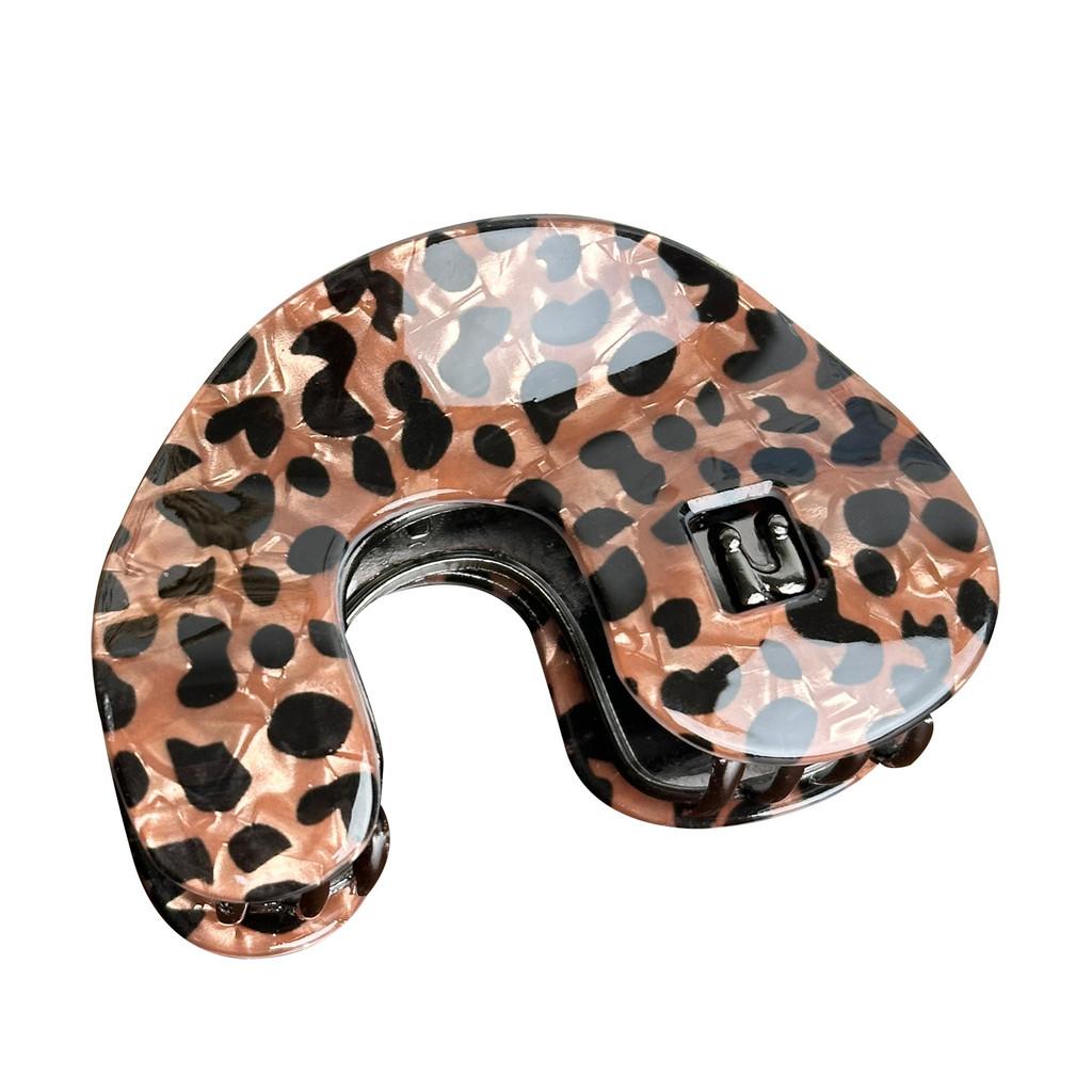 Elegant Vintage Leopard Print Hair Clip Featuring Durable Alloy Material For Stunning Updos And Everyday Styles