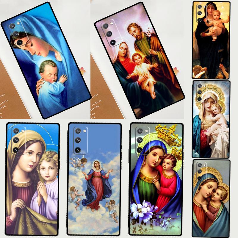 Religious Mary and Jesus Case For Samsung Galaxy S25 S24 S23 S22 S21 Ultra S9 S10 S20 Plus S24 FE Funda Cover Shell