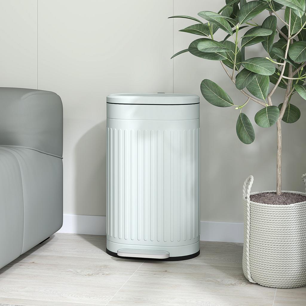 Μεταλλικός Κάδος Κουζίνας 30L, με Καπάκι Soft-Close - Απαλό Πράσινο