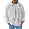 Men's Color Corduroy Jacket | Loose-Fit Lapel Zip-Up Outerwear