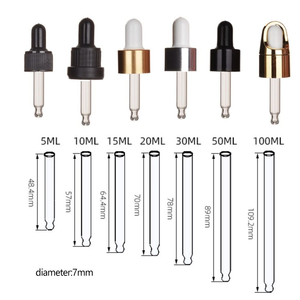Rubber Head Dropper Pipette Aluminum Dropper Cover Essential Oil Dropper Bottles Cap Lab Dropper Dropper Lid Dropping Pipet