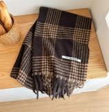 Retro plaid Japanese and Korean atmosphere plaid scarf women's plaid series contrasting color warm shawl student scarf
