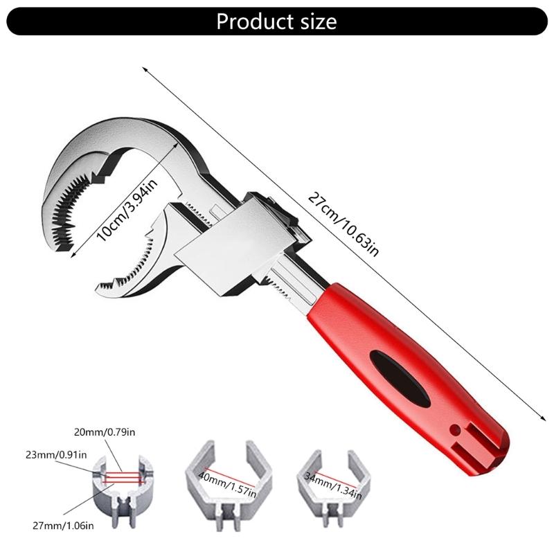 Adjustable Faucet Wrench for Tight Space Under Sink Wrench Faucet Tool Multifunctional Sink Plumbers Wrench for Bathroom