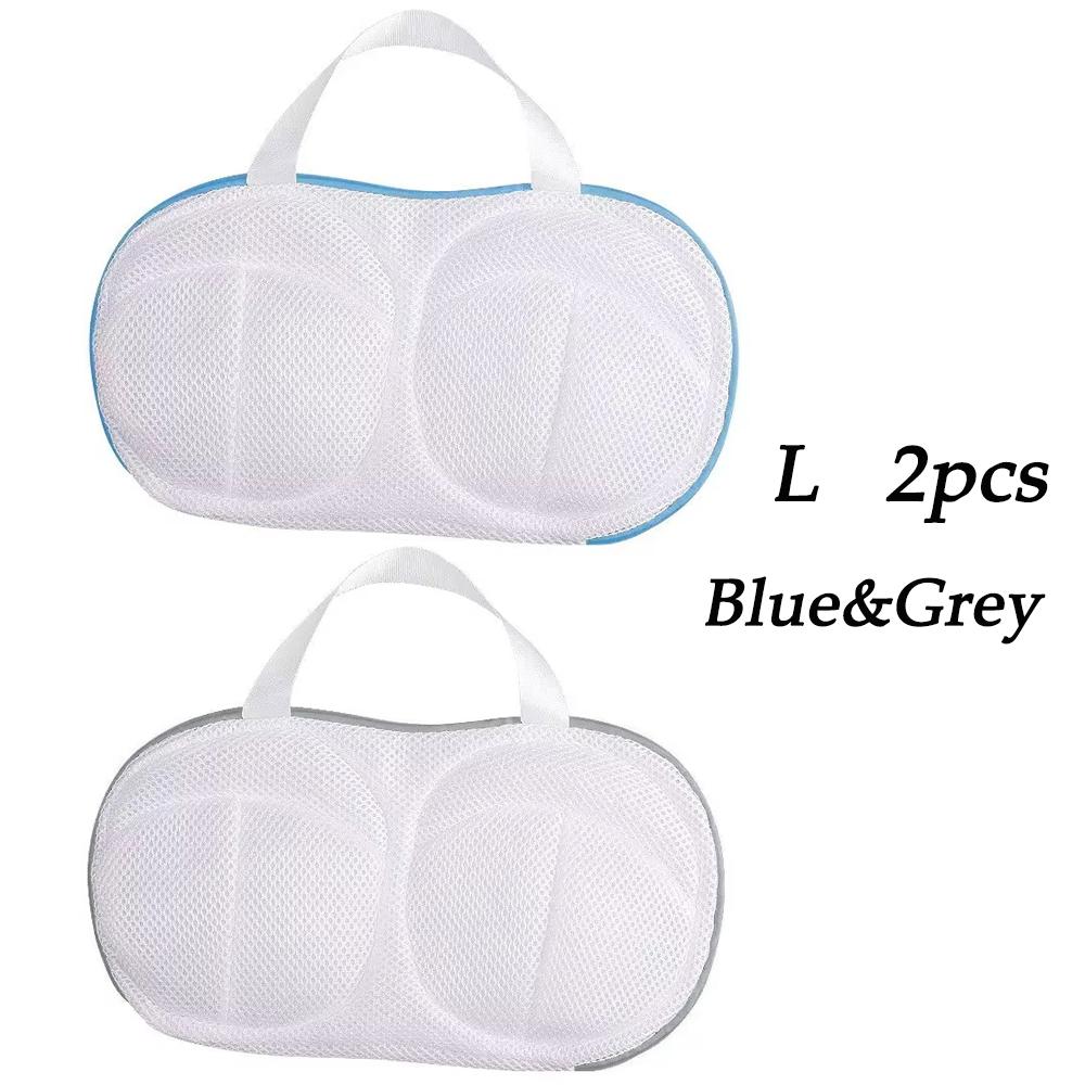 1/2pcs Home Use Bra Washing Bag Prevents Deformation Zippered Foldable Special Cleaning Bag Thickened Coarse Mesh Underwear Pock