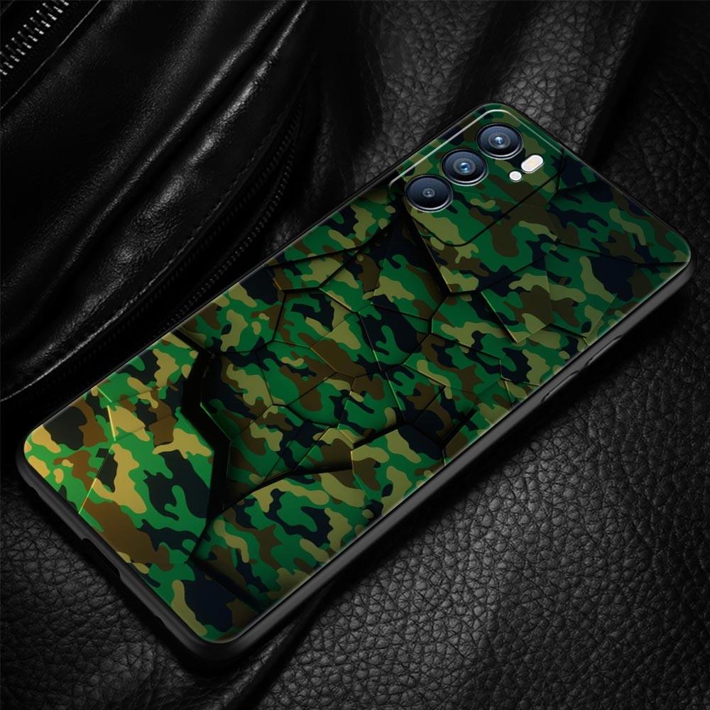 Case For Oppo Reno13 Reno12 Reno11 F Reno10 Pro A54 A53 A95 A76 A57 A98 A80 A79 5G A78 4G Cover Camouflage Camo Military Army