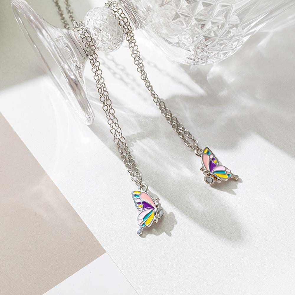 BFF Necklace Magnetic Necklaces Butterfly Pendant Choker Women's Jewelry Couple Clavicle Chain