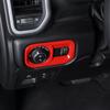 For -2024 Dodge Ram 3500/2500/1500 ABS Red Headlight Switch Panel Cover Trim