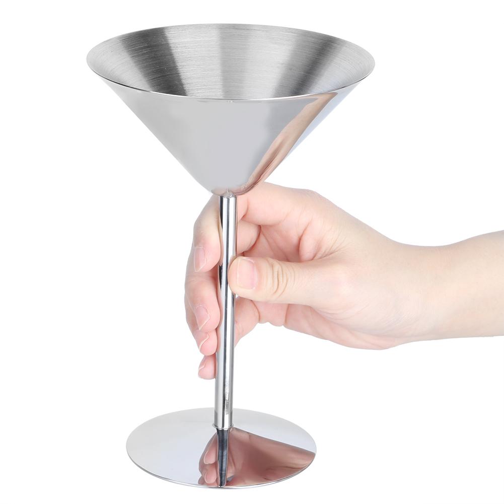 304 Stainless Steel Cocktail Champagne Goblet Red Wine Glass Party Decoration Bar Utensils