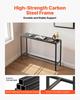Outdoor Bar Table, 140 X 37.5 Cm Patio Bar Table, Waterproof Top & Sturdy Metal Frame, Rectangle Counter Height Dining Tables, Outdoor Furniture for