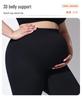 Plus Size High Waist Seamless Maternity Yoga Leggings - Black Slimming Sport Pants for Pregnant Women