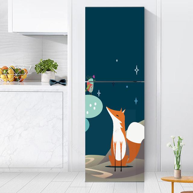 

Наклейки с розами на холодильник, обои для кухни, виниловый плакат, наклейка на холодильник, домашний декор, спальня, новогоднее украшение 60x150cm(1 pcs)