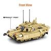 WW2 Army Tank Military MBT M1A2 Abrams FV 4034 Challenger-2 Cannon Chariot Sets Soldiers Building Blocks Toys for Boys