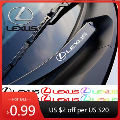 Interior Stickers 4Pcs Car Window Wiper Reflective Stickers Body Door Handle Waterproof Decal For CT200h Fsport ES LS IS G