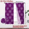 2pcs, 2D FLAT PRINTING Curtains (Without Rod) Purple Ornaments Halloween Festival Fashion Curtains Yarn Curtains Decorations For