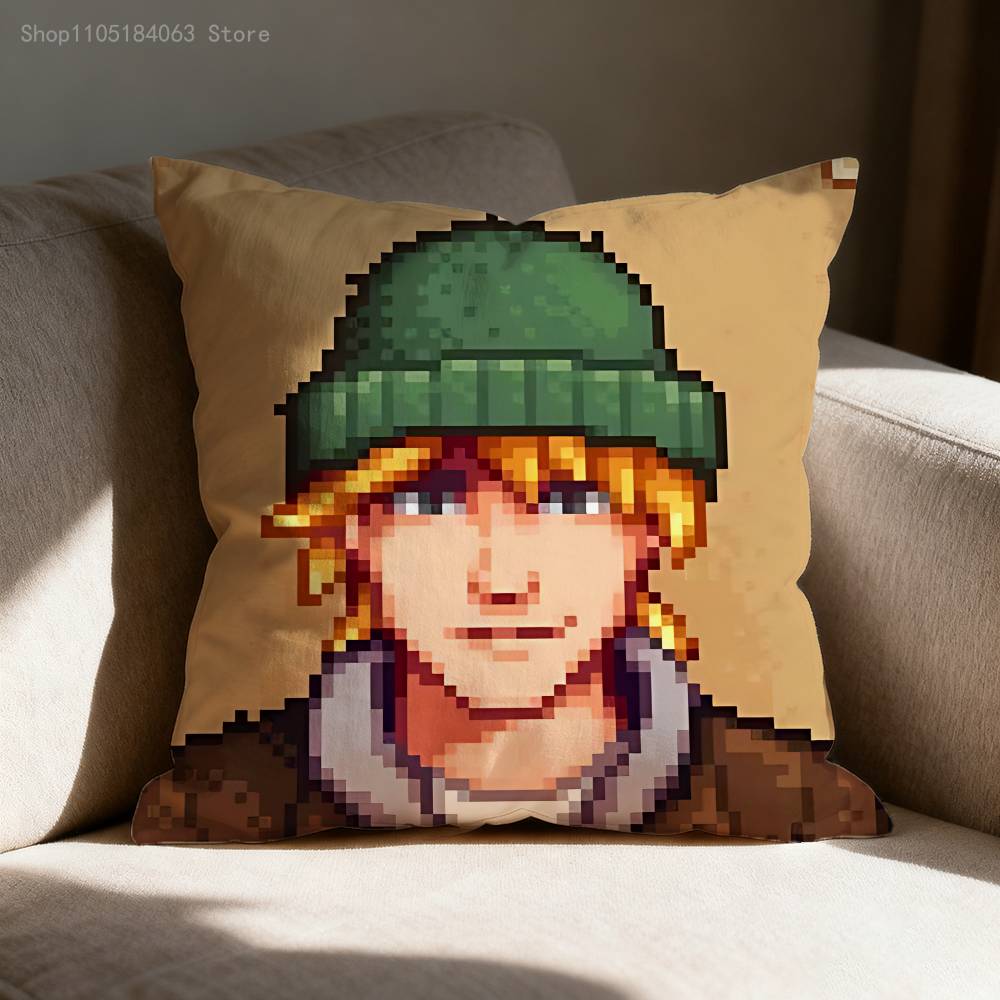 Alex Haley S-Stardew V-Valley Throw Pillow Case For 45X45Cm 55X55Cm 30X30Cm Square Car Pillowcase Home Bedchamber Decor Gift