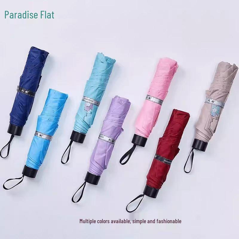 Paradise 339 Three-Fold Silk Screen Umbrella - Versatile Sunshade and Rain Umbrella for Men and Women