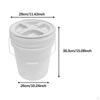 20L Bucket Pail with Seal Lid Stackable Supplies Storage Container Barrel for Household