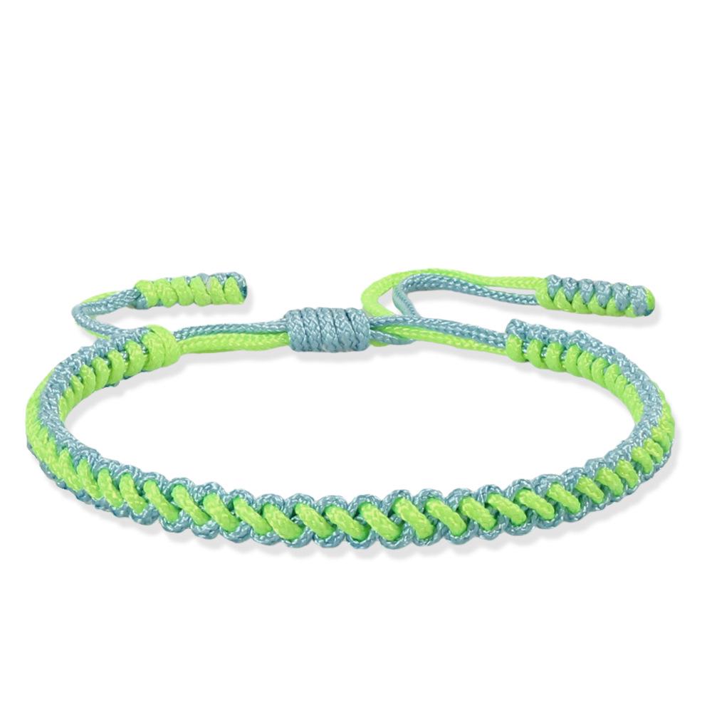Women's Two-Color Ethnic Knot Bracelet: High-End Handwoven Jewelry