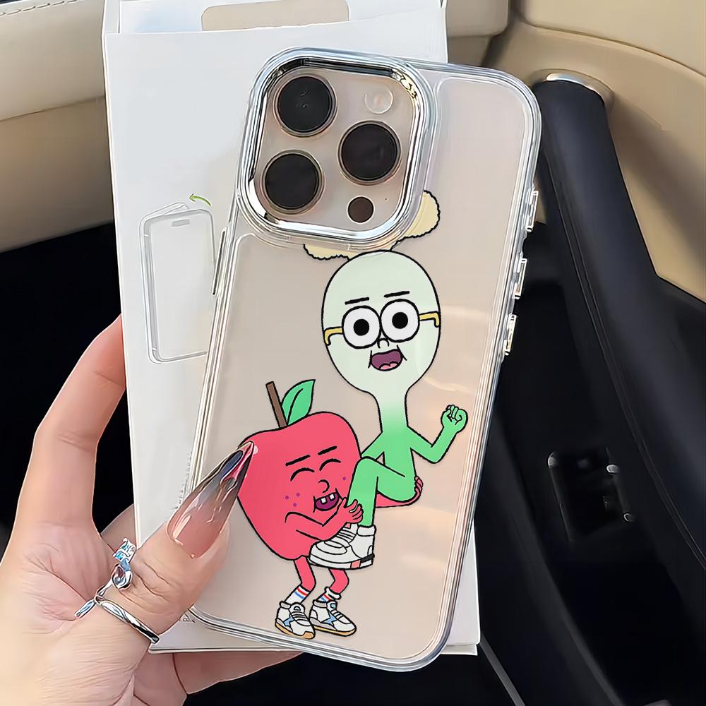 Cartoon Apple And Onion Phone Case for Xiaomi Redmi Note A5 A3 15 14 13 14c 13c 12 11 12s 12c 10c 10 9 Pro Plus 4G 5G Cover