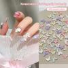 100Pcs Mini Butterfly Nail Art Charms Resin Kawaii Accessories Mini 3D Butterfly Nail Diy Nail Art Decorations