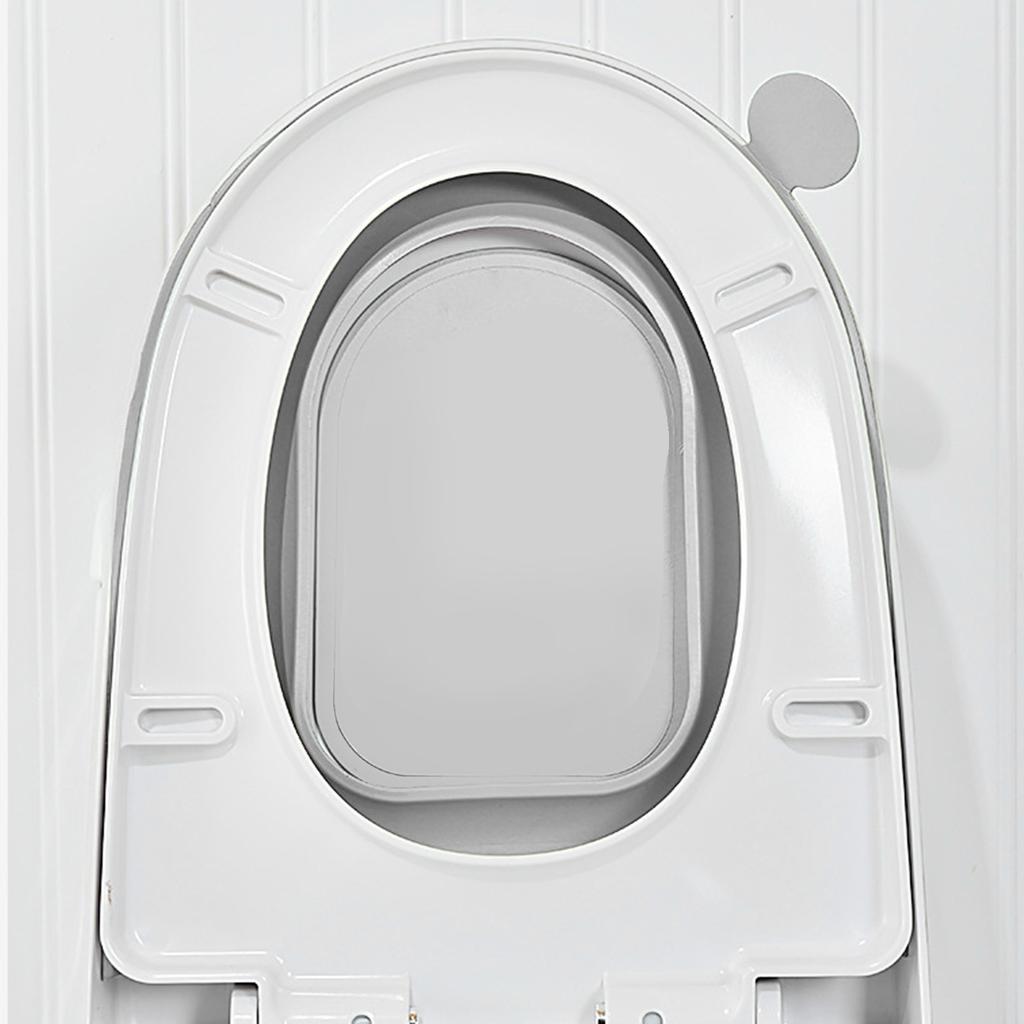 Toilet Seat Cover Pad Grey Cover Cushion with Handle Waterproof EVA Thickened Comfort Quick Dry