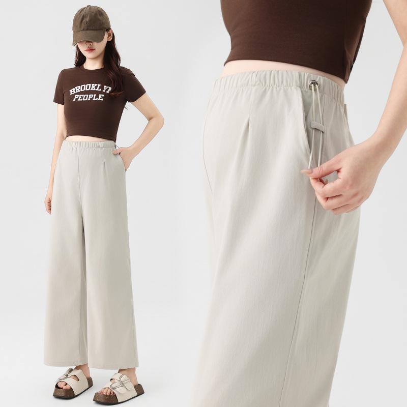2026 New Wide-Leg Maternity Cropped Pants - Lightweight, Non-Constricting Waist for Spring & Summer