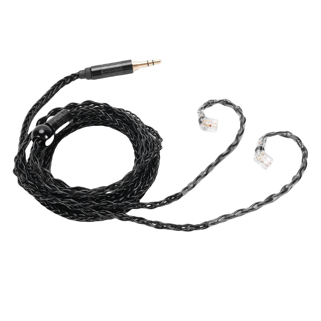 Earphone Cable Fit for ZS10 PRO AS10 PRO X 16 Cores Silver Plated OFC 3.5MM To QDC 2 Pin Headset Earphone Cable