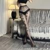 Black Bow Fishnet Lace Stockings for Nightclub and Disco