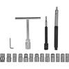 17PC Four Sets Diesel Injector Seat Cutter Cleaner Tool Set Carbon Remover Clean Repair Tool Automotive Accessories