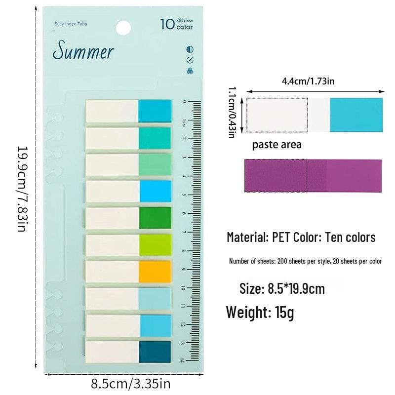 Набор прозрачных индексных стикеров на 2400 листов для студенческой классификации