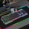 Gaming Style USB Keyboard and Mouse Set with Backlit Mechanical Feel for Desktop and Laptop