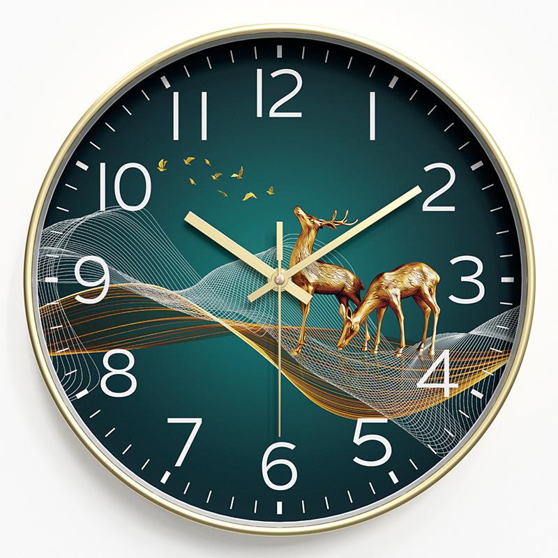 Living Room Wall Clock New Chinese Clock Home Art Clock Wall Silent Hanging Watch Quartz Clock 30CM