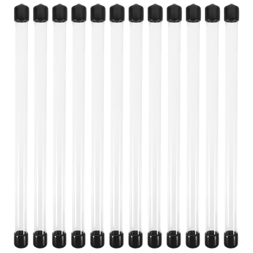 TOPPERFUN Incense Holder, 12-Piece Case, Clear Tube for Graveside Visits, Buddhist Altars, Portable Agarwood Tubes, Tube Only (23 x 1.2cm10g)