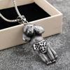 European Retro Stainless Steel Unisex Dog Charm Necklace