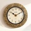 Orologio da Parete Embossed in Ottone Antico per la Casa, Quadrante Premium in Alluminio - 12 Pollici