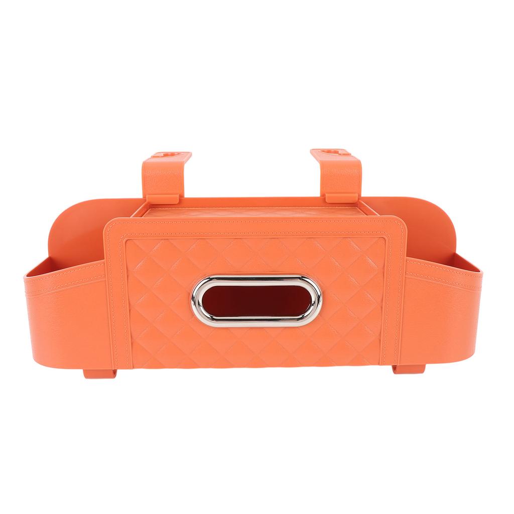 Car Back Seat Organizer with 2 Drink Cup Holder Tissue Box Hooks Phone Holder Multifunctional